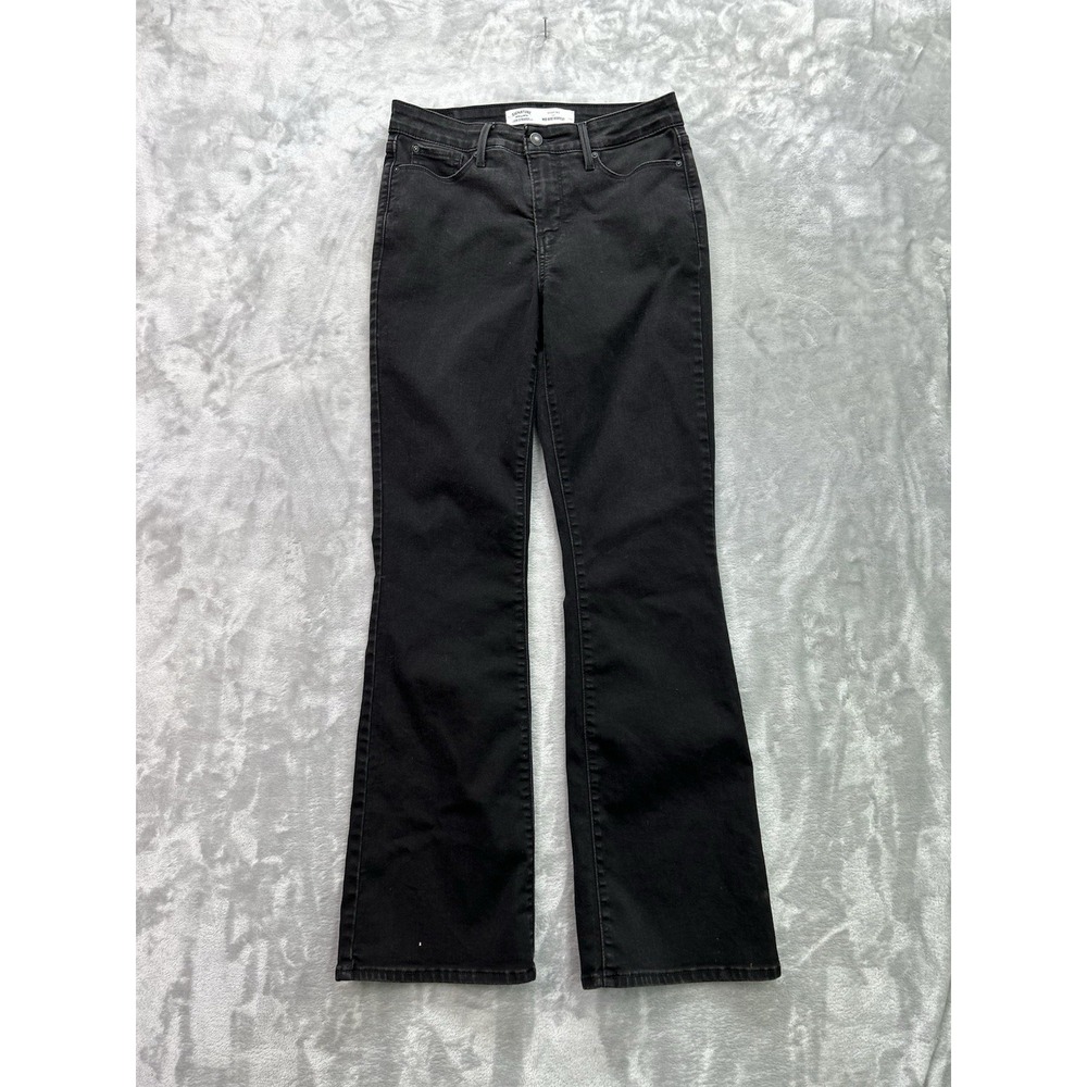 Signature Levi Strauss Shaping Bootcut Jeans Womens 6 Black W28 L32 Western Boho
